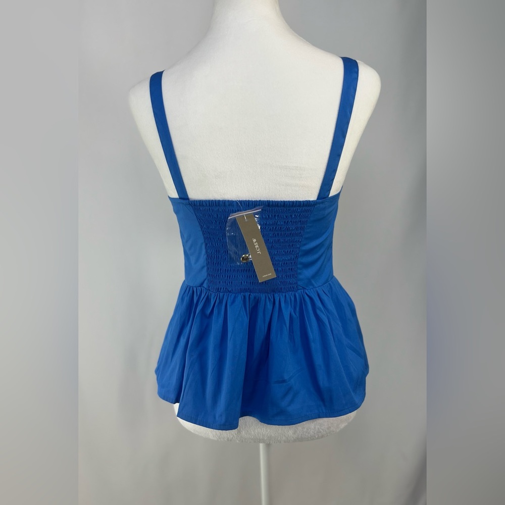 NWT / J.Crew Tie-front button-up peplum top in cotton poplin - Picture 6 of 6
